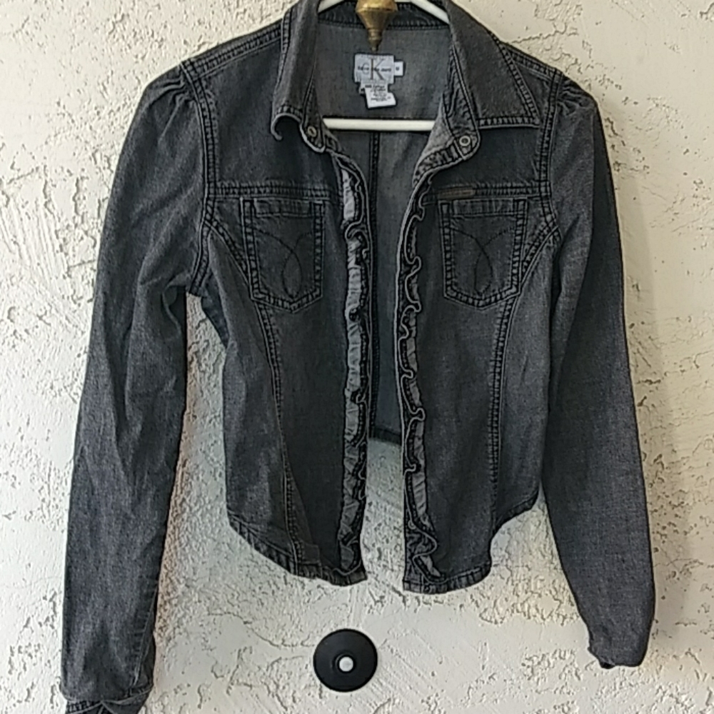 Black Calvin Klein jeans medium girls jean jacket